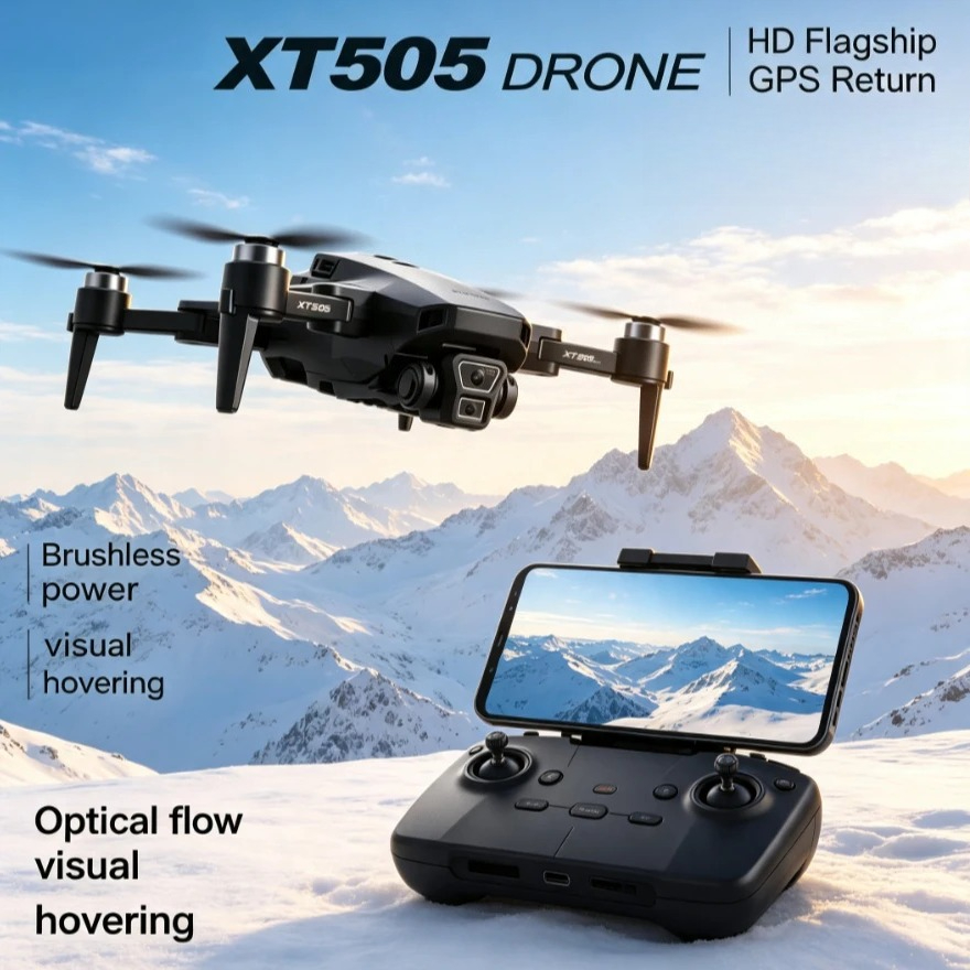 Xt505 Rc Drone - Original XT505 Foldable GPS Drone 8K