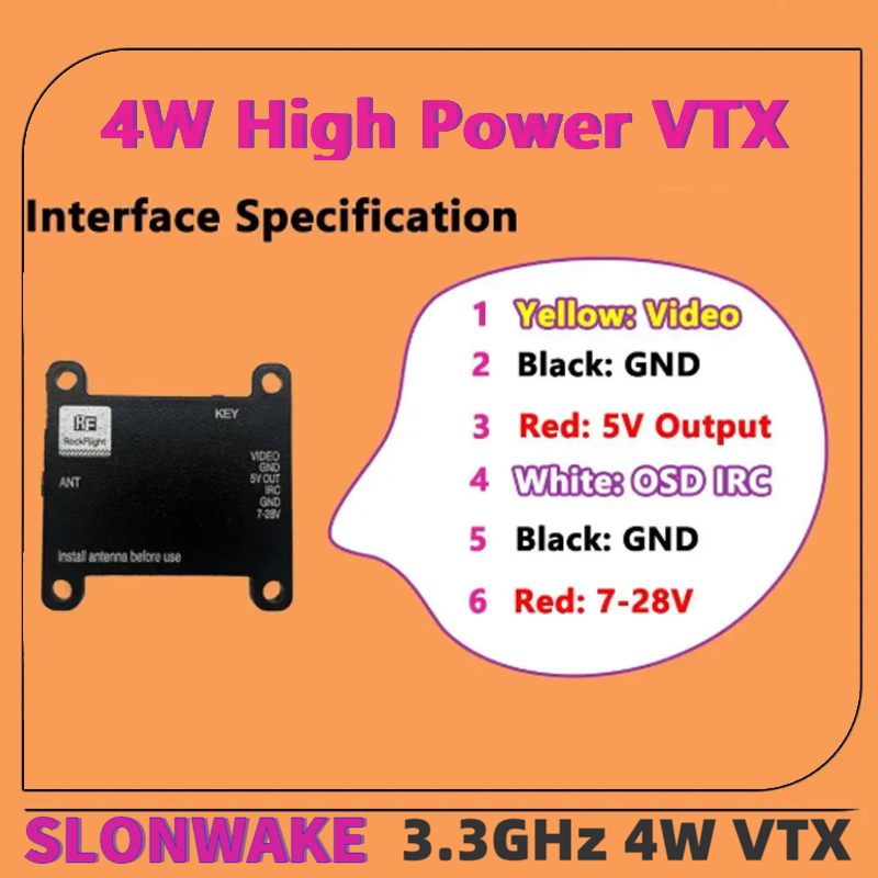 SLONWAKE FPV 3.3G 16CH 4000mW  - đánh giá và giá Drone And Car