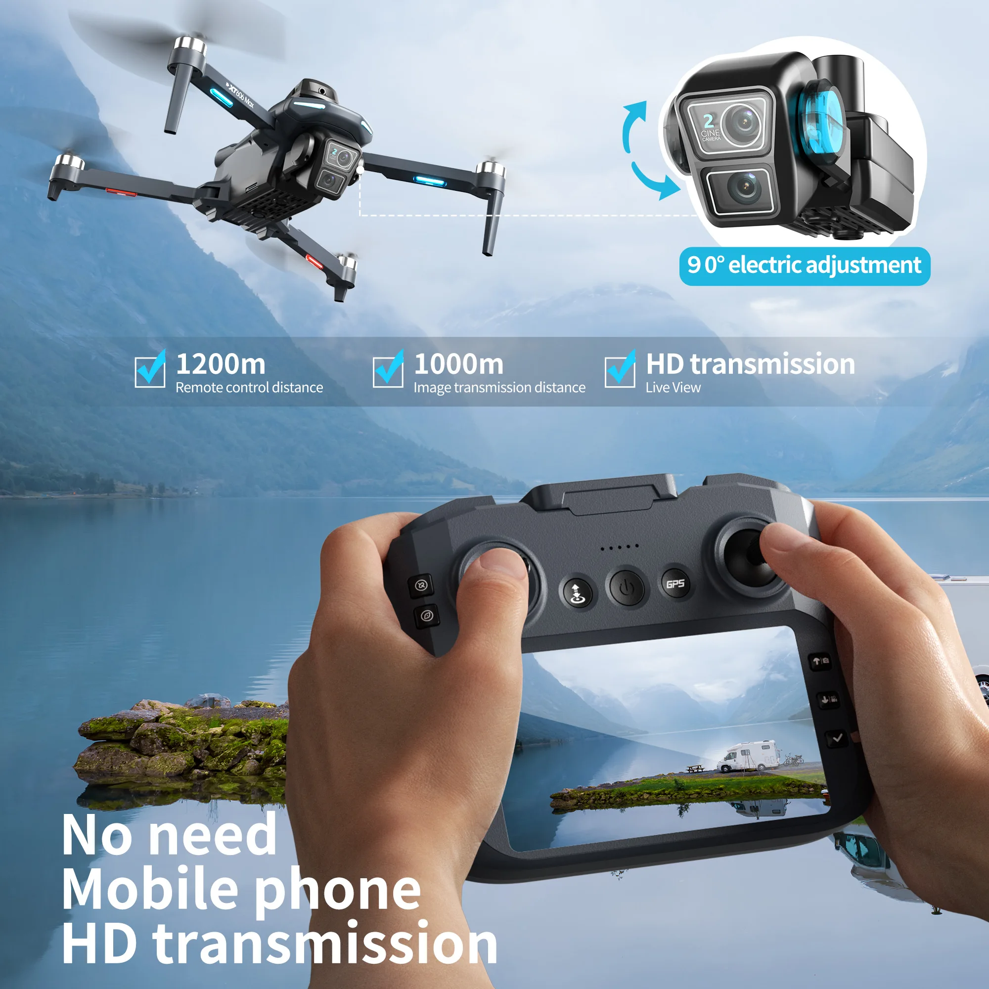 Original XT606 Drone Professio - đánh giá và giá Drone App Rc Fpv