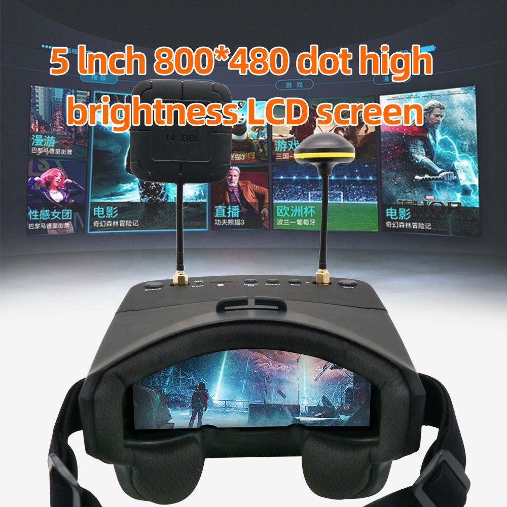 EV800D 5.8G 40CH 5 Inch 800*48 - đánh giá và giá Fpv Goggles Headset