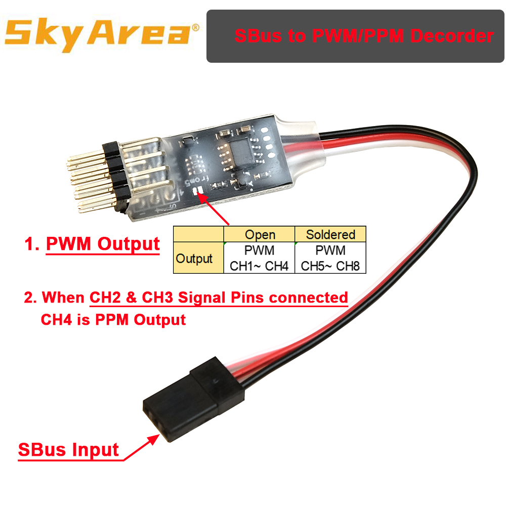 SkyArea SBUS PPM PWM Decorder  - đánh giá và giá Frsky Receiver Module