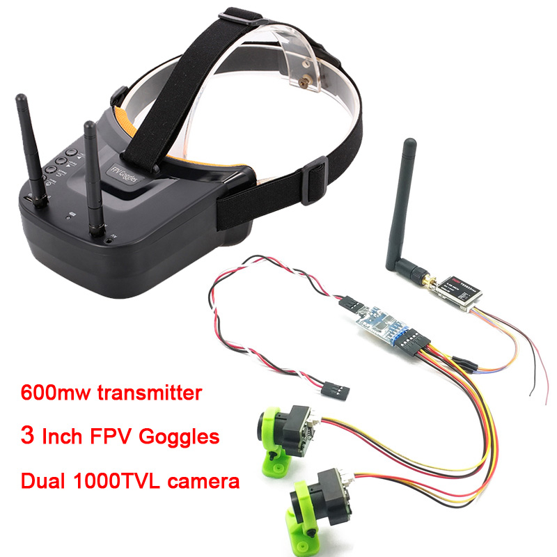 3 Kênh Dual Video Camera CMOS  - đánh giá và giá Fpv Goggles Headset