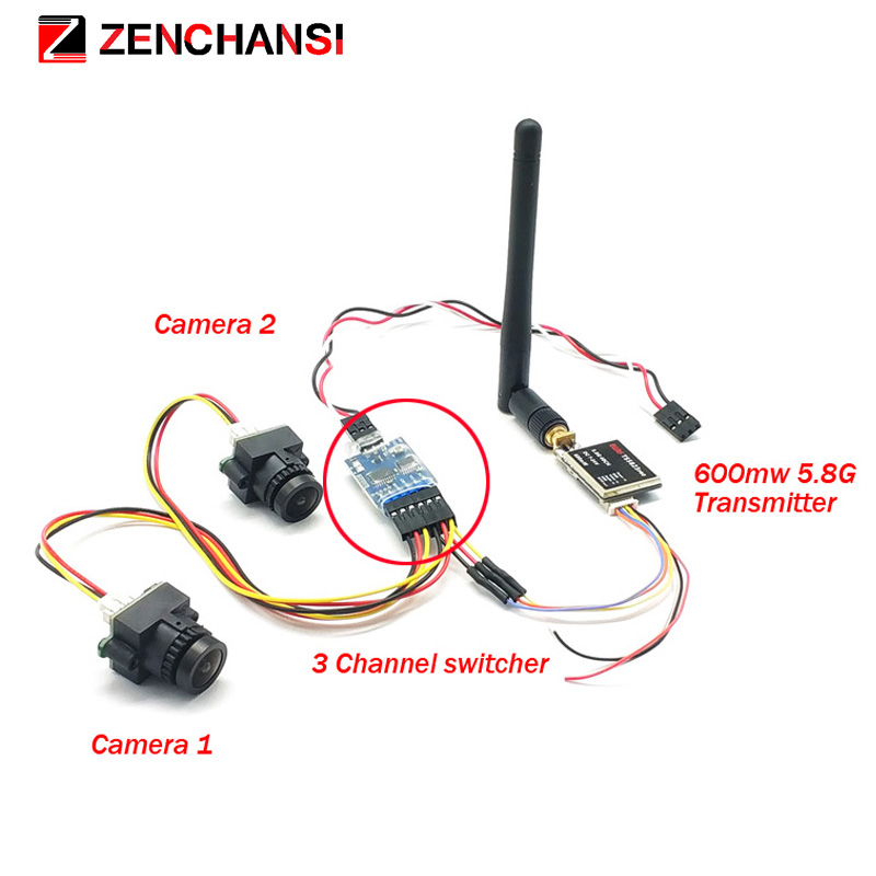 3 Kênh Dual Video Camera CMOS  - đánh giá và giá Fpv Goggles Headset