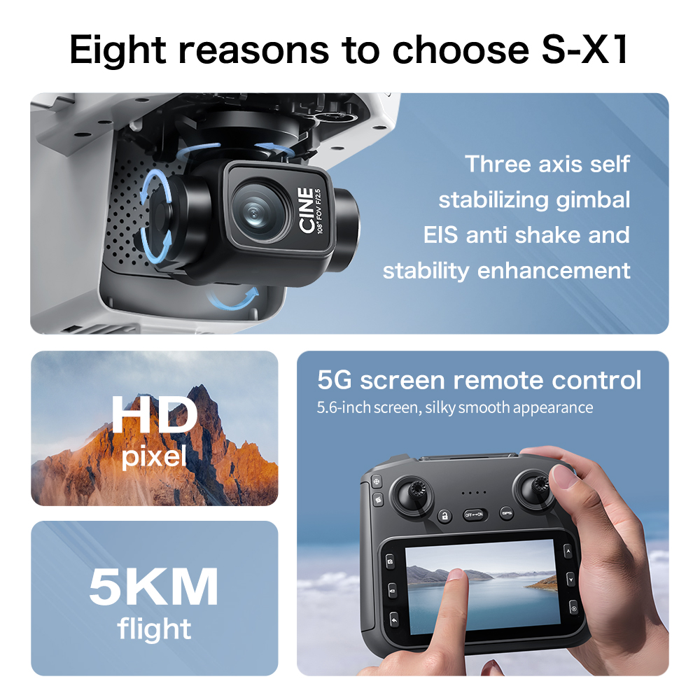 Original S-X1 Drone 8K HD Prof - đánh giá và giá Drone Rc Plegable