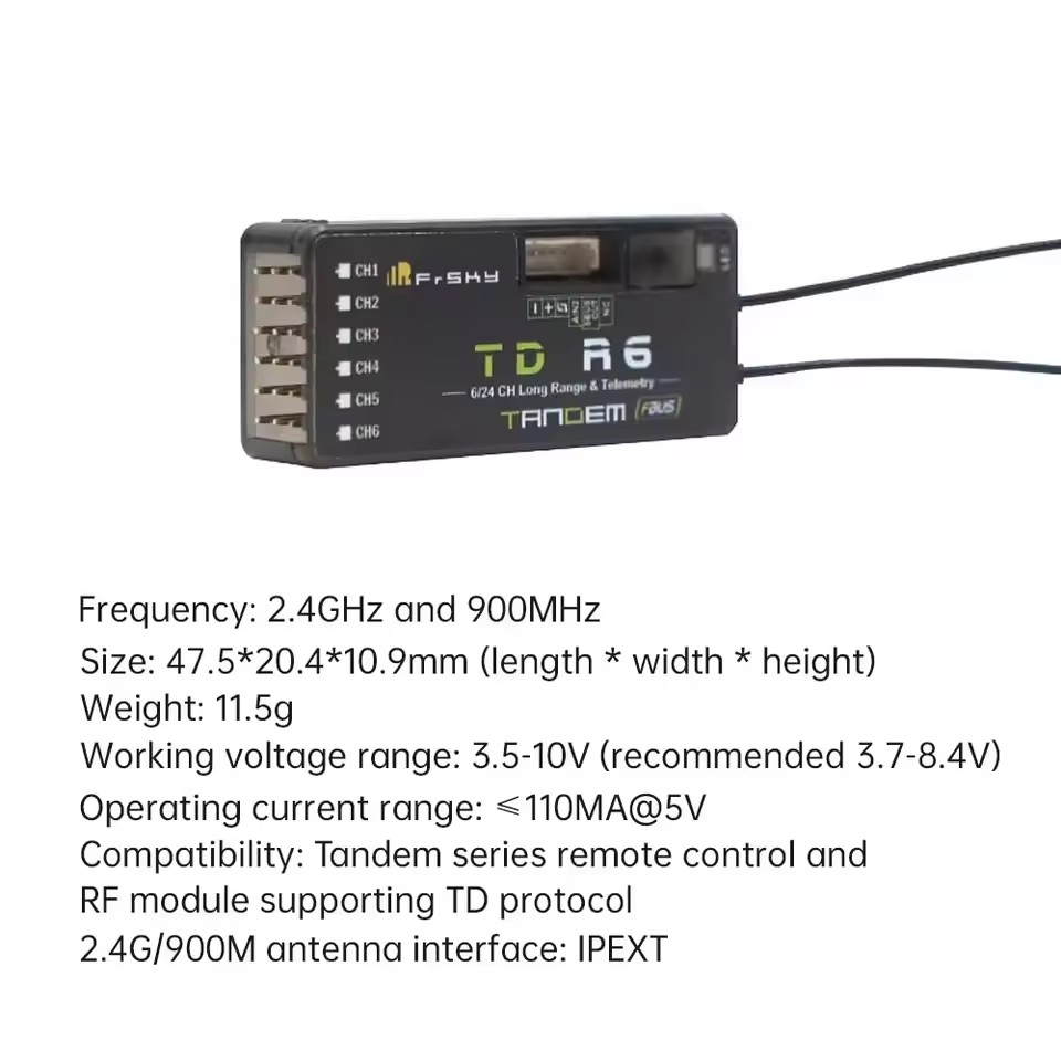 FrSky TD R6 Receiver 2.4G 900M - đánh giá và giá Frsky Receiver Module