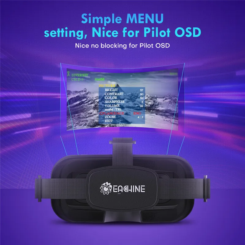 SmCpEachine EV800DM Varifocal  - đánh giá và giá Fpv Goggles Headset