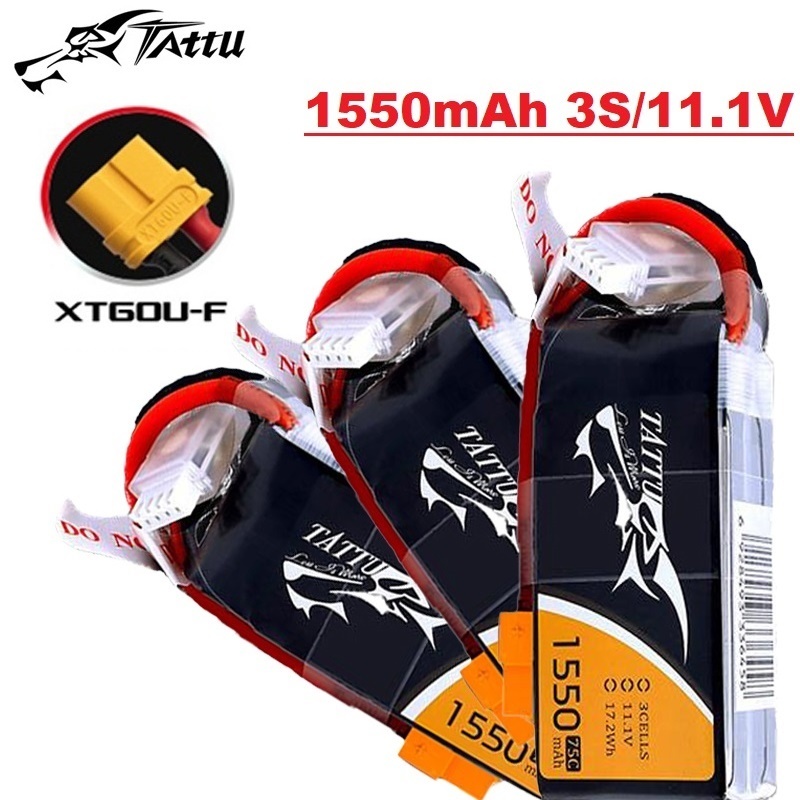 TATTU 3S 11.1V 1550mAh 75C LiP - đánh giá và giá Drone Zll Rc